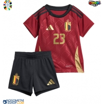 Otroški Nogometni dresi Belgija Arthur Vermeeren #23 Domači EP 2024 Kratek Rokav (+ Kratke hlače)